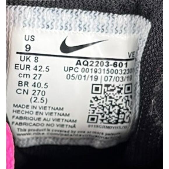 Mens Nike Air Zoom Pegasus 36 Running Shoes Size 9 Hyper Pink Black - Picture 6 of 6